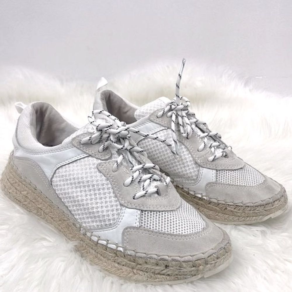 Marc Fisher | espadrille sneakers 8.5 white & cream.